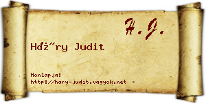 Háry Judit névjegykártya