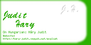 judit hary business card